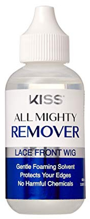 KISS Red All Mighty Lace Front Wig Remover- Gentle Foaming Solvent, Protect Your Edges, No Harmful Chemicals 60mL (2.03 fl OZ)- KAMR01 (Remover)