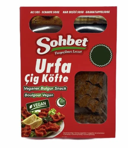 Sohbet Urfa Cig Kofte / Spicy Turkish Vegan Meatballs 4 Pack