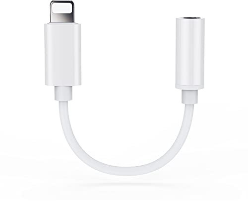 Apple MFi Certified Lightning to 3.5 mm Headphone Jack Adapter,iPhone Aux Jack Adapter Dongle Converter Compatible with iPhone 14 13 12 11 Pro XR XS Max X 8 7 (3.5mm)