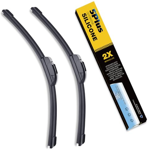5 PLUS® Silicone Wiper Blades 22 inch wiper blades 2 pack Replacement For Ford F Series 2020-2012 Expedition 20-08,Chevy Silverado GMC Sierra Series 2023-2019 06-99,Impala Suburban, Windshield Wiper