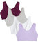Fruit of the Loom Women's Built Up Tank Style Sports Bra Value Pack, Opaque, Purple/White/Lilac/Grey, 40 (Pack of 4)