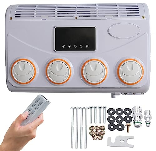 12V/24V DC Mini aire Acondicionado para Autocaravana, Conjunto Evaporador para coche, Juego Ventilador para Techo Caravana 12V