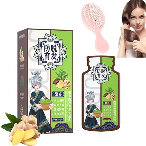 Ginger Plant Extract Anti-Hair Loss Hair Shampoo, Ginger Shampoo for Hair Growth, Anti Hair Loss Shampoo for Women (1pcs)