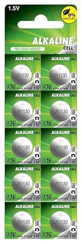 Alkaliskt batteri LR1130, 1,5 V, lång livslängd, perfekt för elektroniska enheter, leksaker och klockor.