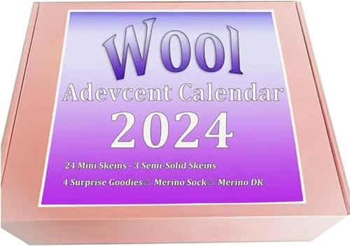 Yule & Yarn Advent Calendar 2024, Wool Advent Calendar 2024, Stitchs Advent Calendar 2024, 24 Days Calendar Christmas Countdown Advent Calendar Gift for Knitter Markers