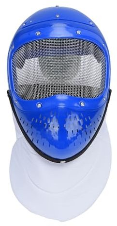 Alomejor Masque D'escrime pour Enfants avec Structure en, Métallique Robuste, adapté aux Disciplines du Fleuret, de L'épée et du Sabre (Blue)