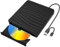RUOVXWU Lettore CD DVD Esterno Portatile, Masterizzatore DVD Esterno, Lettore CD Esterno per Pc Desktop Tower, Disco Esterno Ultra Slim USB 3.0 Type-C, compatibile con Windows 11/10/8.1/7/XP, Linux