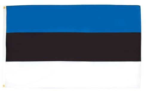 AZ FLAG Lote de 10 banderas de Estonia – 90 x 60 cm – Bandera de Estonia 100% poliéster con ojales metálicos integrados