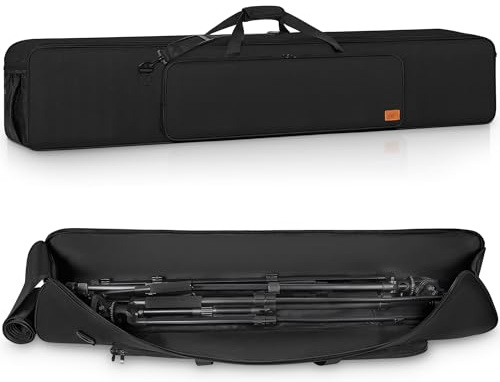 OUUTMEE Bolsa de trípode portátil con correa para el hombro para trípode de cámara, trípode de luz, trípodes de una pierna y otros equipos fotográficos, Negro, 127 x 21 x 21 cm/50 x 8,3” x 8,3