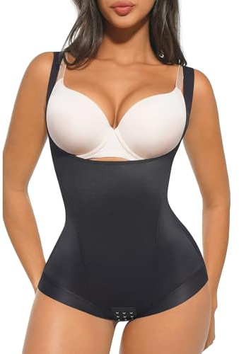 Lover-Beauty Compression Garment for Women Faja Body Shaper Fajas Colombianas Shaping Gridles Butt Lifting Shapewear Open Bodysuit Black L
