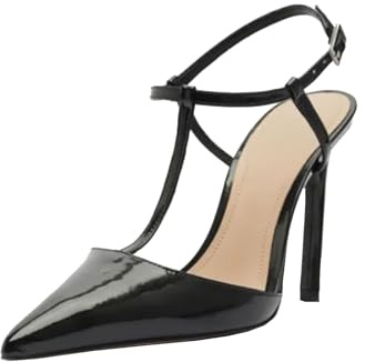 Talons Hauts Sandales High Heels Talons Aiguilles Bride Cheville Femme Bout Pointu Bride Arrière Chaussures Soirée D'été 12 Cm-Black||Numeric_35