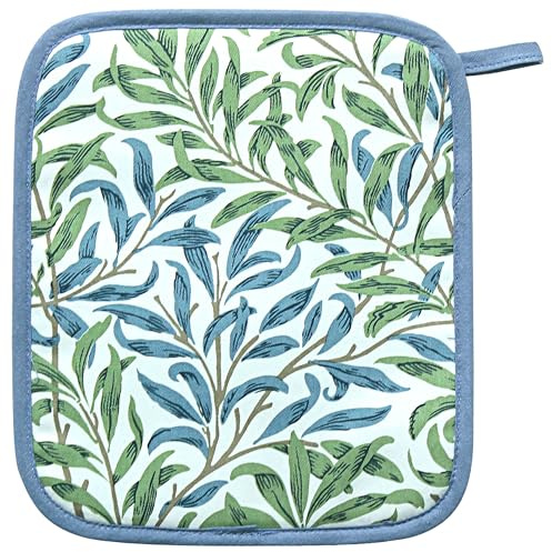 The Leonardo Collection William Morris Willow Bough Pot Holder | Cotton Heat-Resistant Kitchen Pad | Potholder for Cooking, Baking & Hot Dishes | Microwave & Oven Safe Kitchen Accessory