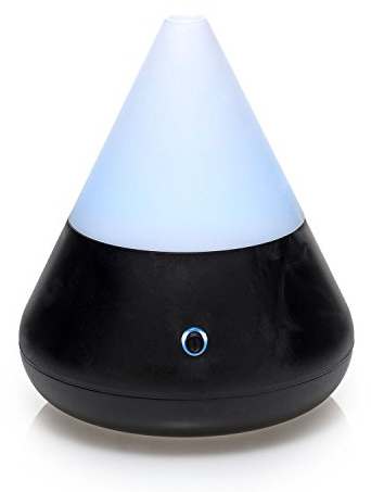 pajoma Aroma Diffuser, Ultraschall Luftbefeuchter mit LED Licht, Humidifier Aromatherapie Diffusor (Schwarz)
