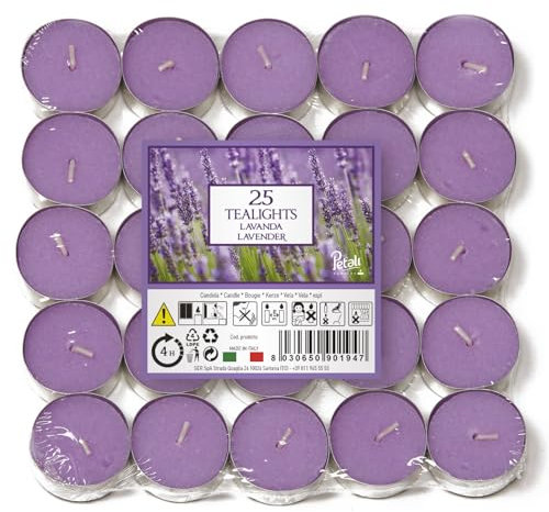 Petali Candles LUMINO TEA LIGHT CF. 25 PZ. PROF. LAVANDA