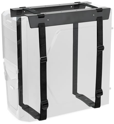 VIVO Under-Desk PC Adjustable Strap and Steel Bracket Holder, Computer Case Carrier, Black, MOUNT-PC02S