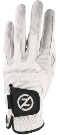 Zero Friction Ultra Feel Cabretta - Guante de Golf para Mano Izquierda, Color Blanco