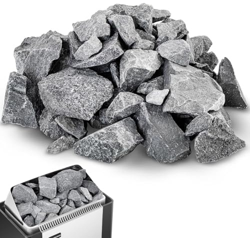 Uniprodo Pierre Pierres Pour De Sauna Finlandais Chauffantes Chauffante Bain De Chaleur Finnois UNI_SAUNA_S01 (Granulométrie 13-18 cm, Sans Polluants, Bon Stockage De Chaleur)