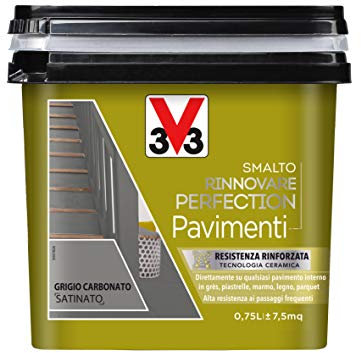 V33 Smalto Rinnovare Perfection Pavimenti Grigio Carbonato Satinato 0,75 L