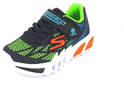 Skechers Boy's Flex Glow Elite Vorlo Sneakers, Navy Synthetic/Multi Trim, 9.5 UK Child