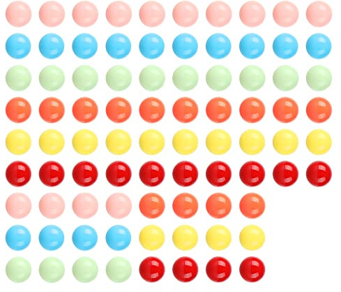 Ailebens 12mm Game Replacement Marbles Balls,84pcs Solid Color Acrylic Balls for Chinese Checkers,Board Game,Rainbow Bead Game,Color Sorting Toy,Marble Games (6 Colors)