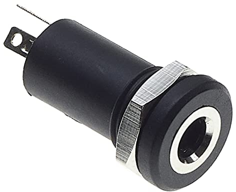 3,5 mm Klinkenbuchse, 2-polig, 5 Stück - Audio-Video-Buchse, Mono, Lötanschluss, Kopfhörer mit Mutter