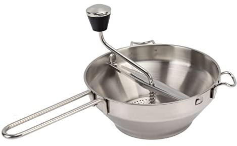 Moulin Alimentaire Manuel en Acier Inoxydable, Presse-purée à Confitures, Presse Polyvalente pour Légumes, Fruits, Pommes de Terre, Boue D'ail pour la Cuisine Domestique