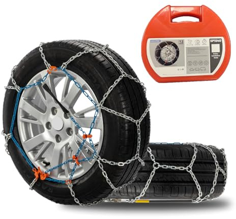SNOCATENA Snow Chains for Car,SUV and Pickup,Universal Emergency Tire chains,Set of 2