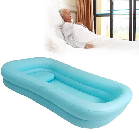 ELIKBH Baignoire de Douche Gonflable, équipement auxiliaire de lit de Bain, Bassin de Lavage corporel Gonflable Portable en PVC, pour Personnes âgées, handicapées, Seniors