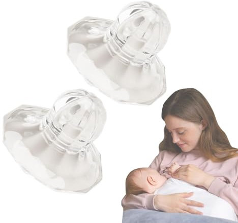 scyca Estrattore per capezzoli, coppe morbide,Dispositivo di aspirazione per capezzoli portatile da 1 paio | Correttore per capezzoli invertiti, ventosa per capezzoli, ventose per capezzoli per mamma