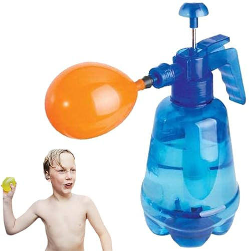 Weqizuerqi 1,5 l vattenballongpump, vattenbomber, vatten och | luftballongpumpar, set, vattenbomber, fyllningsflaska med 500 ballonger, sommar, utomhus, vattenleksaker för barn och vuxna