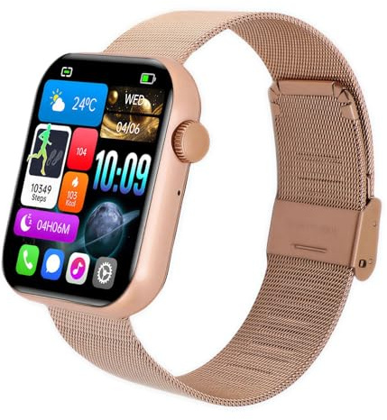 Cuifati Smartwatch med Bluetooth -samtal, 1,9 Tum TFT Square Screen Fitness Tracker, IP67 Water Proof Fitness Watch Sleep Monitoring, över 100 Sportlägen