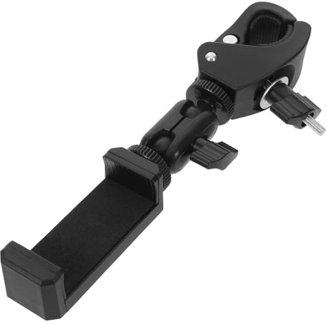 HIAKDOFT Supporto per Cellulare per Clarinetto Meccanismo Rotante 360°, Plastico Nero, Rapido Sgancio, per Musicisti in Casa e All'aperto