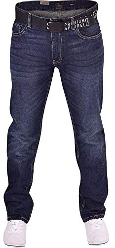 SMITH & JONES Men's Regular Fit Hardwearing Denim Jeans - Dark Blue, Stonewash Blue, Black - Sizes 28-44 Inch Waist
