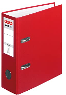 Herlitz Ordner Kunststoff A5 hoch 75mm (1 Stück, rot)