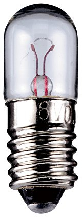Tubo Casquillo E10 6,3 V 2,0 W 28 MM, 10 unidades)