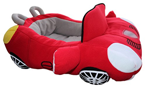 LvRao Canapé pour Chiens | Forme de Voiture | Doux Petit Chat Chien Lit Coussins Maisons - Rouge, 72 * 50 * 30CM