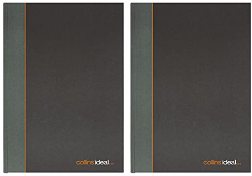 Collins 461 Single Cash Book 192 Page Lined Hardback Casebound Ledger A5 80gsm (2 Pack)