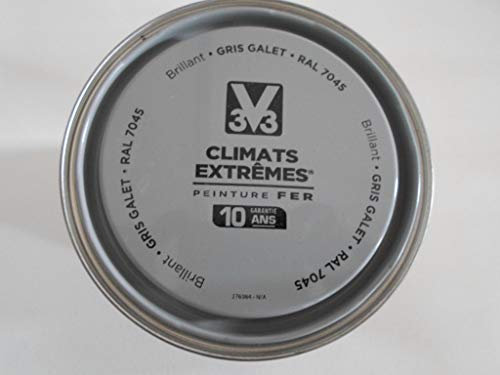 peinture fer V33 climats extrêmes 1.50L gris galet brillant