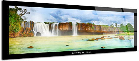 DECLINA, Cornice portafoto in plexiglass, stampa su vetro acrilico, quadro di paesaggi, quadro in plexiglass decorativo a cascata di Dray NUR, 150 x 60 cm