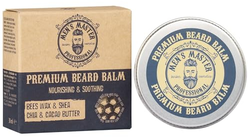 Men's Master - Balsam Pflegender Bart für Männer | Bartpflegeprodukt | Bartbalsam Männer | Gesichtspflege für Männer | Pflegender Bart Balsam | Bartwuchsmittel Männer | Intimpflege Männer