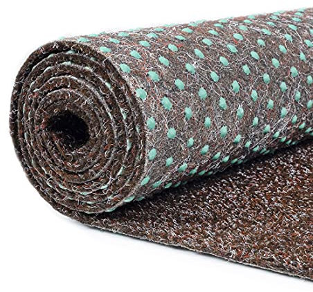 Carpeto Rugs Kunstrasen Balkon Teppich Wasserfest - Kunstrassenteppich Outdoor - Rasenteppich Balkon Meterware mit Noppen - Kunstgras Balkonteppich - Braun - 100 x 300 cm
