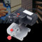 Elektrische Gehrungssäge 90W 4500RPM Mini Tischkapp Gehrungssäge Handwerk Spannfutter Schneidemaschine mit Metallsägeblatt und Harzsägeblatt, für Metall Holz Schneiden 0-45 Grad verstellbares