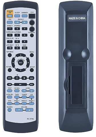 GOUYESHO RC-479S Télécommande de Rechange pour récepteur AV Onkyo HTR320 HTR8230 HTS570 HTS670 HTS670S HTS677C OMT7761 TXSR302O HTR320 HTR8230 HTS570 HTS670 HTS670S HTS6770S