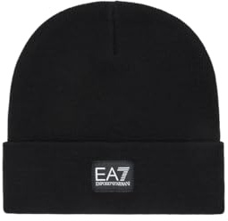 Emporio Armani EA7 Train Beanie Bonnet Unisexe 7Y000044, Noir , M
