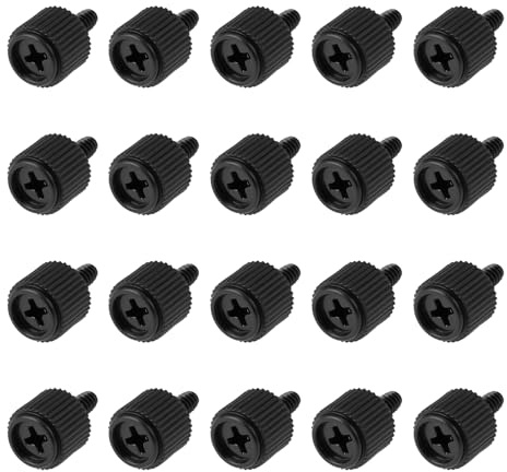 AS Axis Spindleon 50 st 6-32 PC datorfodral tumskruvar 6 x 7 x 10 mm för datorer av olika märken 6 x 7 x 10 mm svart