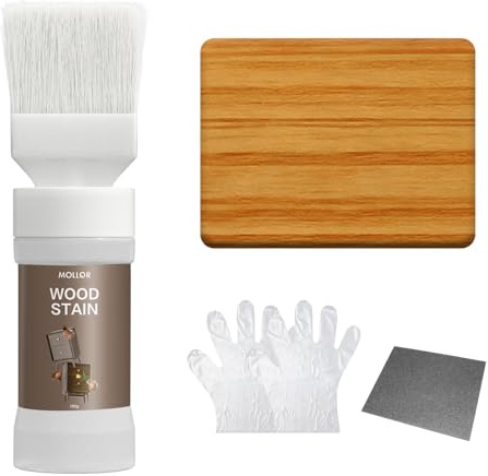 Wood Stain, Water Based Wood Stain and Sealer in One - No Priming, No Top Coat Required, Fast Drying|Low Odor|Non-Toxic, Perfect for Indoor and Outdoor Furniture 150G (Brown Walnut)