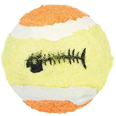 TRIXIE Spielbälle Set für Katzen - 6 Stück - mit Rassel - abwechslungsreiche Designs für mehr Spielspaß - Kunststoff/Plüsch - 4523