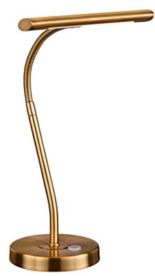 Trio Leuchten LED Tischleuchte Curtis 579790104, Metall altmessing, 1x 4 Watt, 4x fach Touch, Flexarm