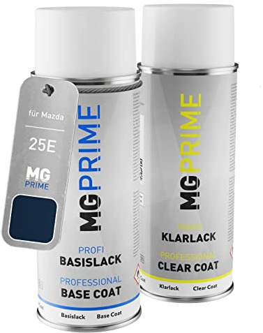 MG PRIME Billack sprayburk för Mazda 25E Strato Blue Mica + klarlack