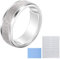 Ajusteur de Taille de Bague Ajusteur de Bagues Lâches Taille de Bague Invisible avec Chiffon de Nettoyage pour Fixation d'Anneau Large, 5 Feuilles (85 Pièces au Total)